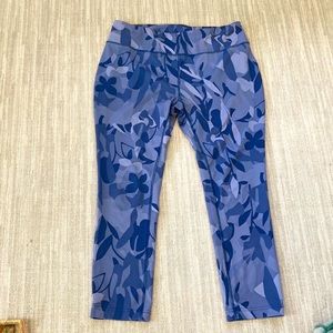 Chico’s Zenergy Leggings.  Size 1 (6/8). Blue Camo.